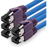 1aTTack.de 1m Cable de Red Cat.8 Cable CAT8 Cat 8 2000 MHz 40 Gbit s 40GBase-T High End PoE + Cable de conexión Cable…